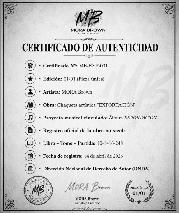 Chaqueta Oficial MORA Brown – Founder's Collector Edition Nº 001/005